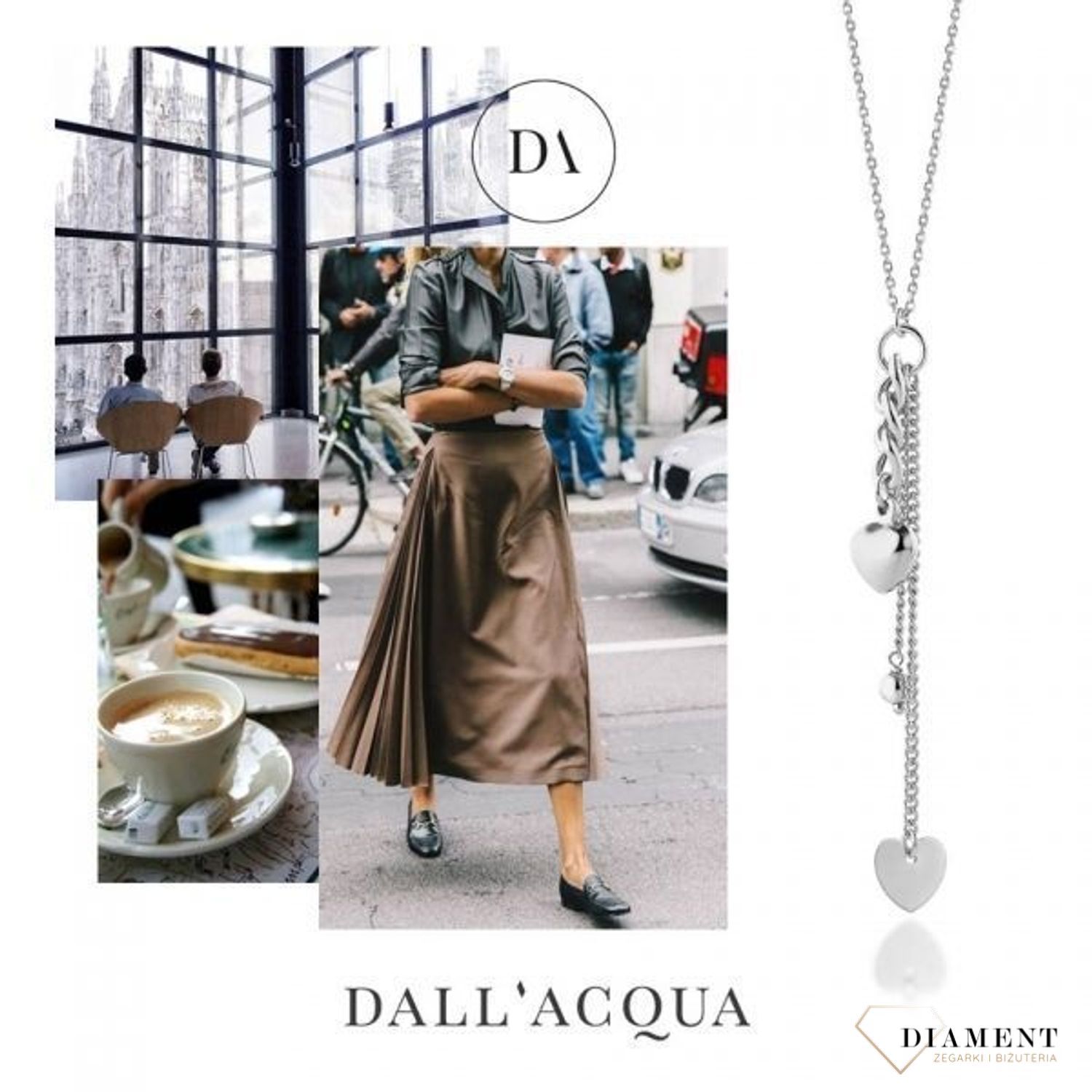 Srebrny naszyjnik damski wiszące serca srebro rodowane 925 próba  C RM 067 ✓Srebrne Naszyjniki Damskie w Sklepie z Biżuterią zegarki-diament.pl✓Piękne i Eleganckie Naszyjniki dla Kobiet✓Prawdziwe 1.jpg