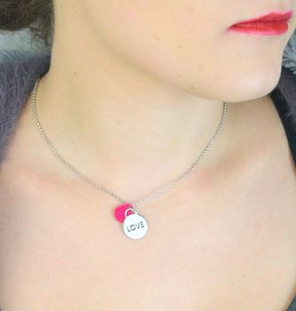 Naszyjnik srebrny Dall'Acqua z zawieszkami – LOVE & różowa CRMCL15731072 (5).JPG