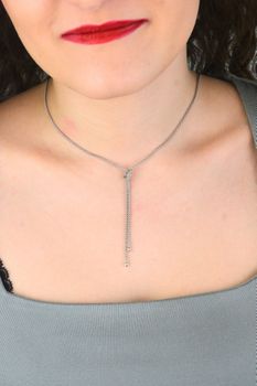 Stylowy srebrny naszyjnik krawatka z regulowaną długością 47 + 6 cm. Próba 925, waga 4,50 g. Elegancka biżuteria dla kobiet z klasą (5).jpg