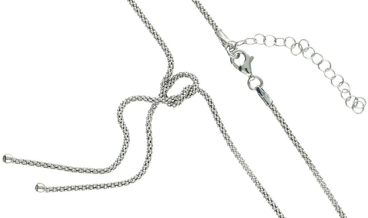 Stylowy srebrny naszyjnik krawatka z regulowaną długością 47 + 6 cm. Próba 925, waga 4,50 g. Elegancka biżuteria dla kobiet z klasą.1.jpg