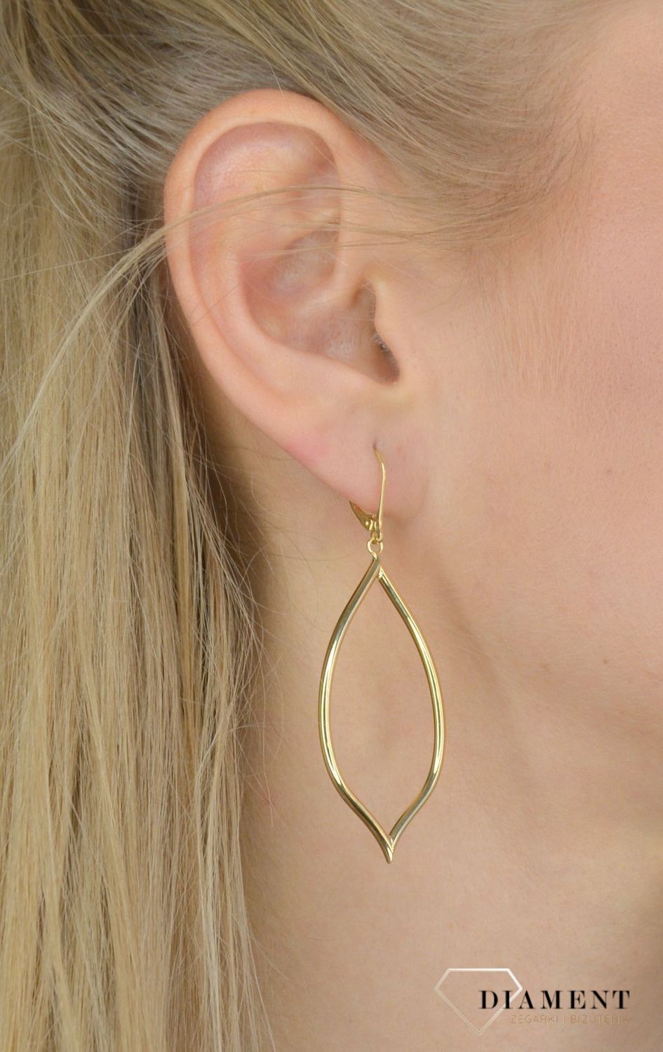 Kolczyki złote wiszące 585 gładka łza gładka łza C0LBLEA-12YMOR204623.jpg