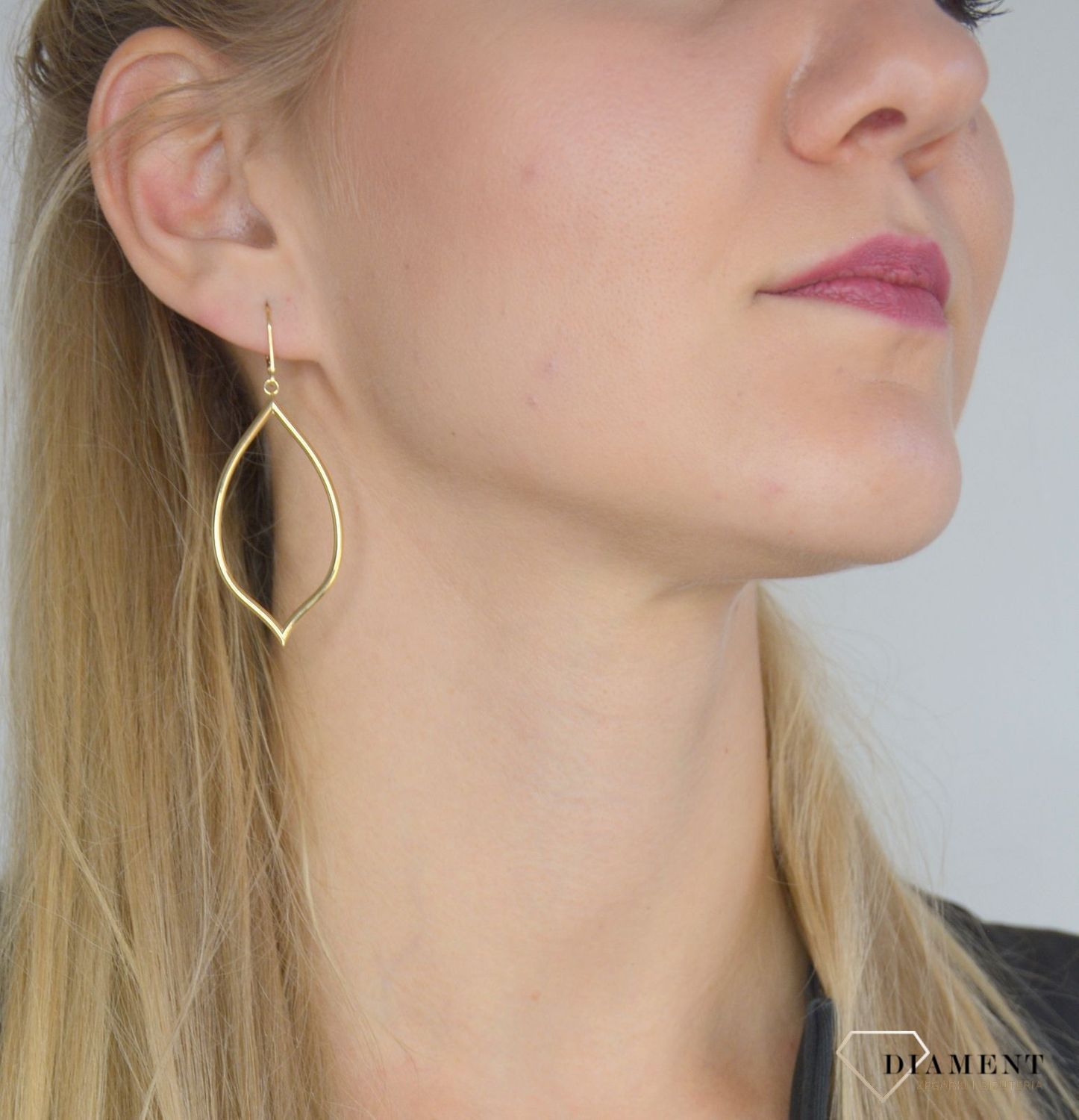 Kolczyki złote wiszące 585 gładka łza gładka łza C0LBLEA-12YMOR204623.jpg