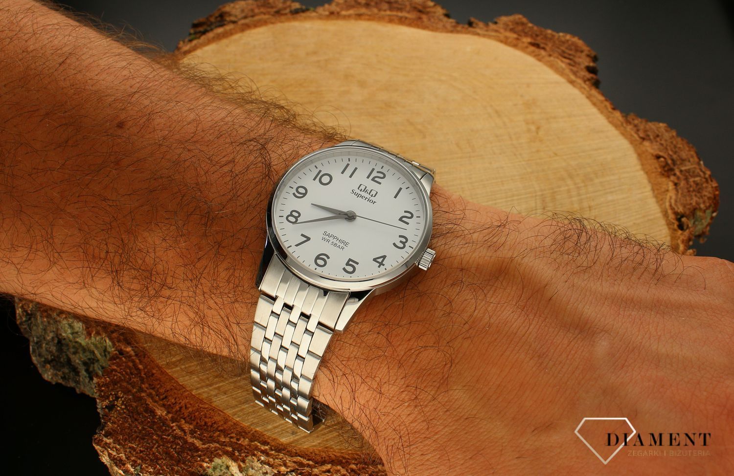 Zegarek męski QQ na bransolecie C00A-001P.jpg