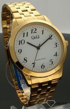 Zegarek męski QQ na złotej bransolecie C00A-002P. Męski zegarek na bransolecie. Zegarek męski na złotej bransolecie. Zegarek na złotej bransolecie idealny na prezent dla mężczyzny (2).jpg