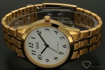 Zegarek męski QQ na złotej bransolecie C00A-002P. Męski zegarek na bransolecie. Zegarek męski na złotej bransolecie. Zegarek na złotej bransolecie idealny na prezent dla mężczyzny (4).jpg