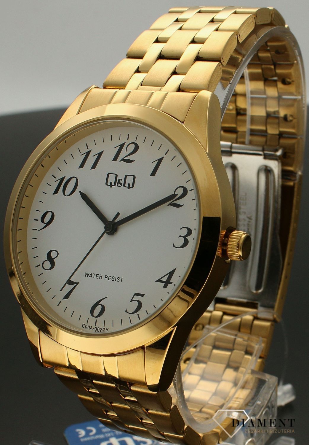 Zegarek męski QQ na złotej bransolecie C00A-002P.jpg