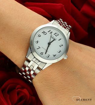Zegarek damski QQ na srebrnej bransolecie C01A-001P.jpg