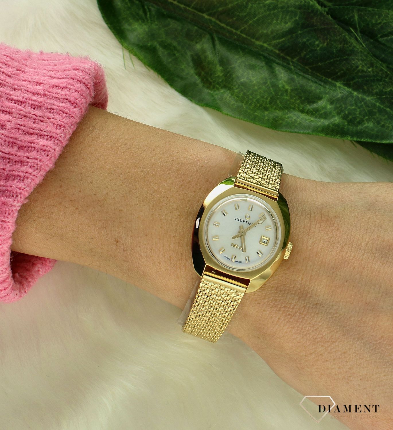 Zegarek damski złoty na bransolecie Certina DS-2 Lady C024.207.33.111 (1).webp