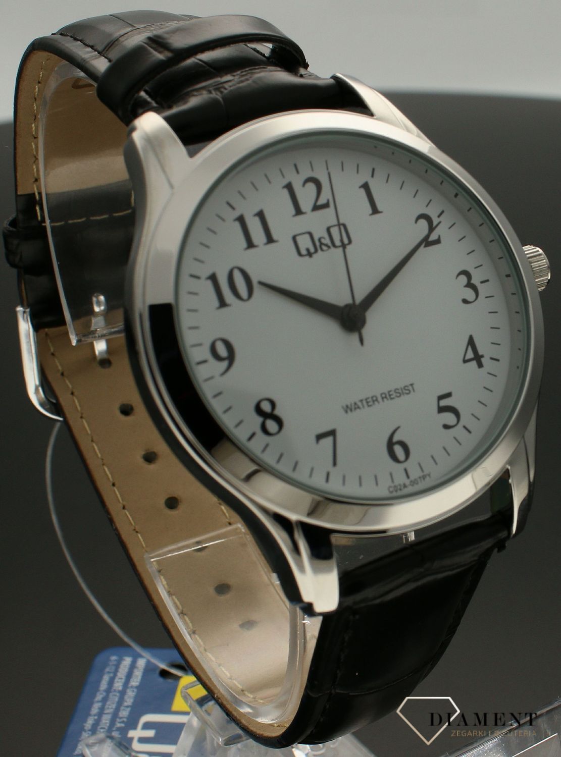 Zegarek męski QQ na czarnym pasku C02A-007P.jpg