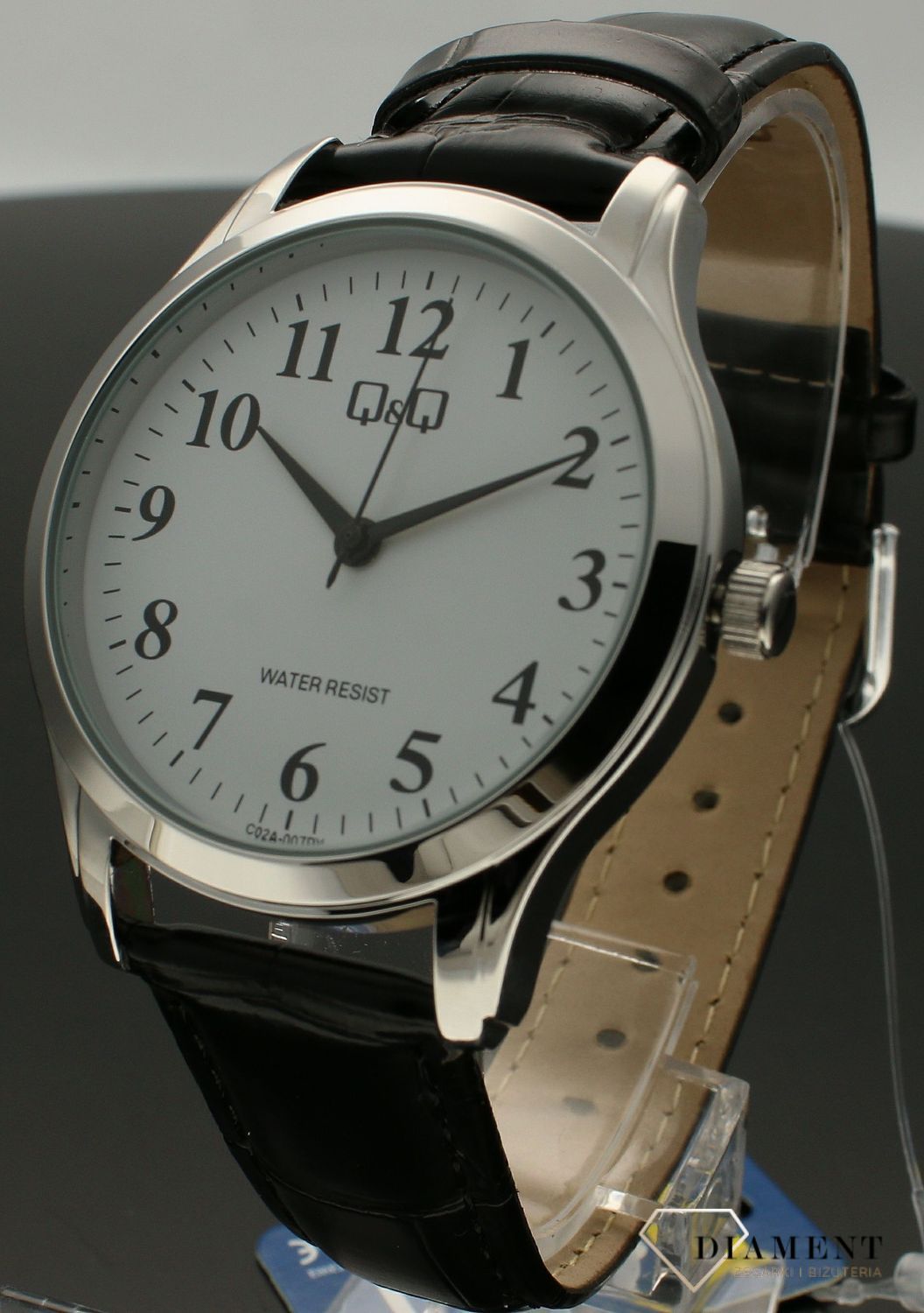 Zegarek męski QQ na czarnym pasku C02A-007P.jpg