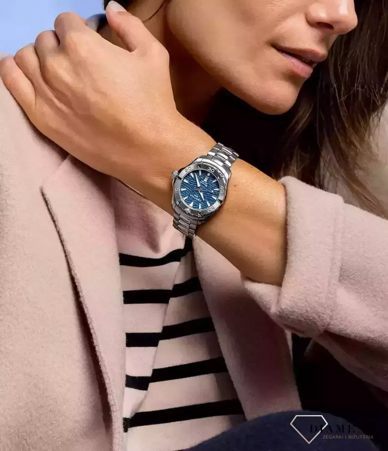 Zegarek damski na bransolecie 'Fale oceanu' Certina Ds Action C032.251.11.041.09 (2).webp