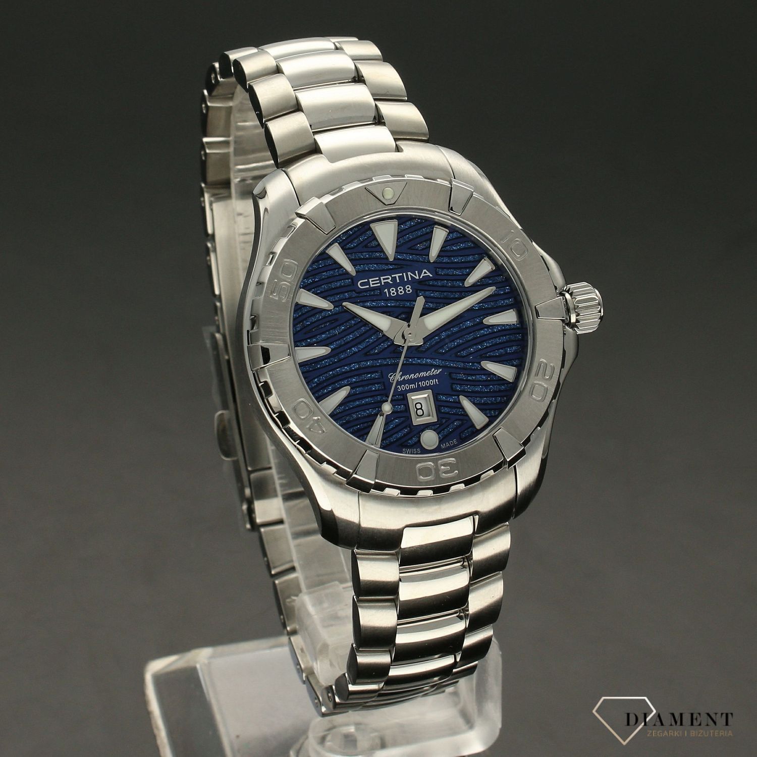 Zegarek damski na bransolecie 'Fale oceanu' Certina Ds Action C032.251.11.041.09 (2).webp