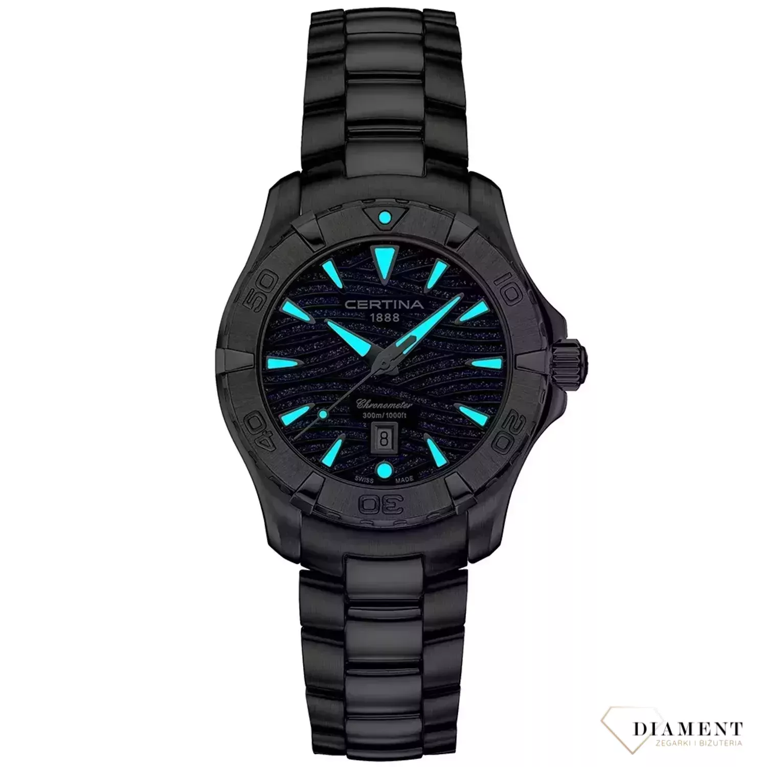 Zegarek damski na bransolecie 'Fale oceanu' Certina Ds Action C032.251.11.041.09 (2).webp