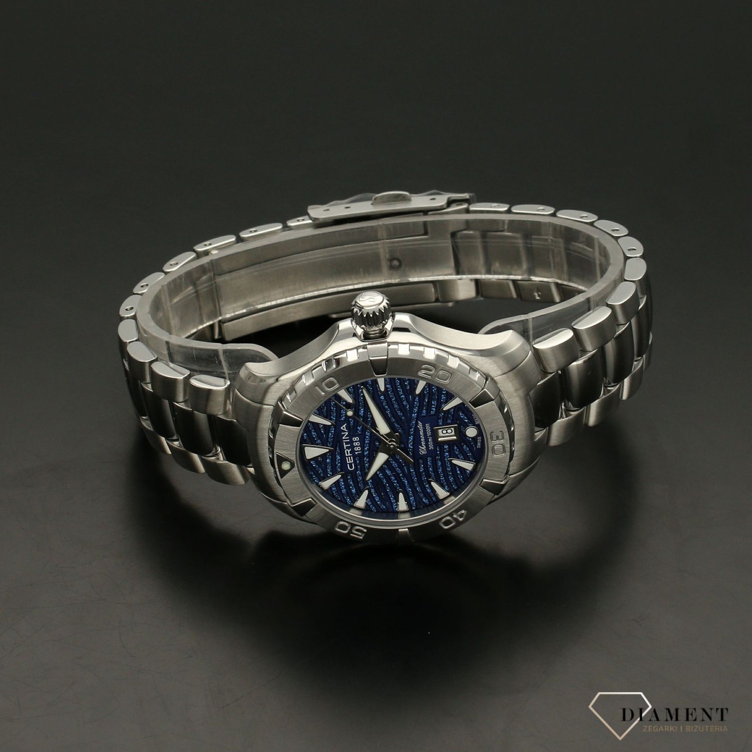 Zegarek damski na bransolecie 'Fale oceanu' Certina Ds Action C032.251.11.041.09 (2).webp