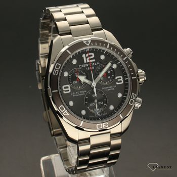  Zegarek męski Certina DS Action Chrono Diver Titanium C032.434.44.087.00. Zegarek męski z datownikiem. Zegarek męski na stalowej bransolecie.  (2).jpg