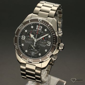  Zegarek męski Certina DS Action Chrono Diver Titanium C032.434.44.087.00. Zegarek męski z datownikiem. Zegarek męski na stalowej bransolecie.  (3).jpg