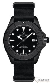 Zegarek męski Certina DS Action Diver Powermatic 80 C032.607.38.051.00. Zegarek męski automat. Zegarek męski do nurkowania z obracanym bezlem. Męski zegarek czarny. Szwajcarski zegarek do nurkowania.Zegarek z zakr.jpg