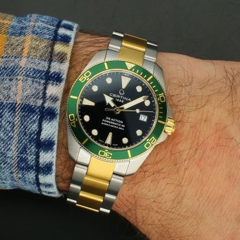 Zegarek męski Certina DS Action Diver Automatic C032.807.22.051.01 – Powermatic 80, 300 m, zielony bezel, OUTLET certina zegarek.jpg