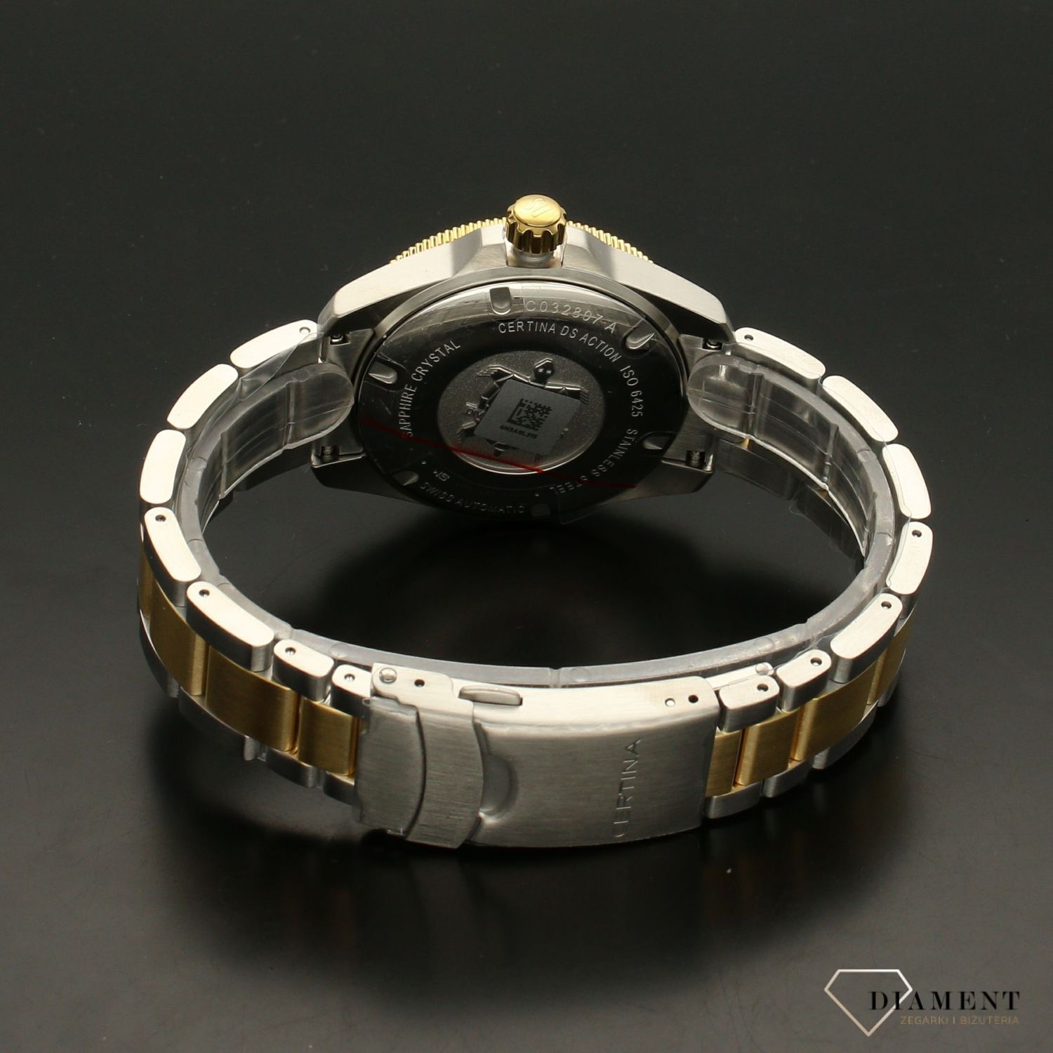 Zegarek męski Certina DS Action na złoto-srebrnej bransolecie Powermatic 80.jpg