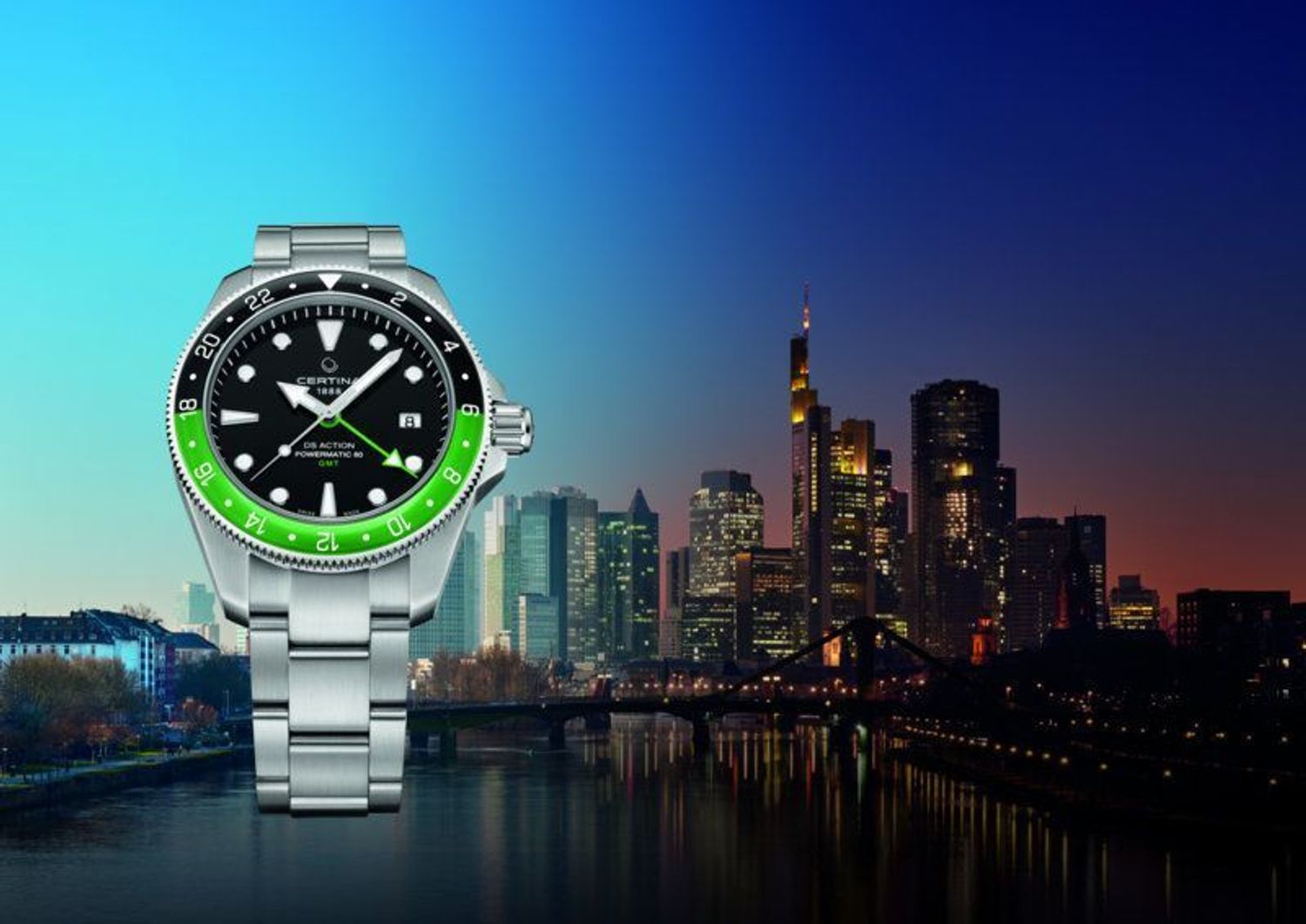 Zegarek męski na bransolecie Certina DS Action Powermatic 80 GMT C032.607.11.051.00.webp