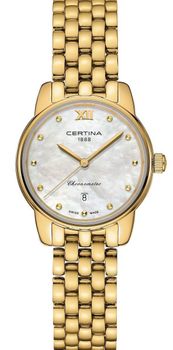 Zegarek damski Certina DS-8 Lady C033.051.33.118.00. Zegarek wyposażony w system DS, czyli podwójne zabezpieczenie. Zegarek z perłową tarczą. Damski zegarek z wysoką wodoszczelnością. Zegarek idealny na prezent.  (3).jpg