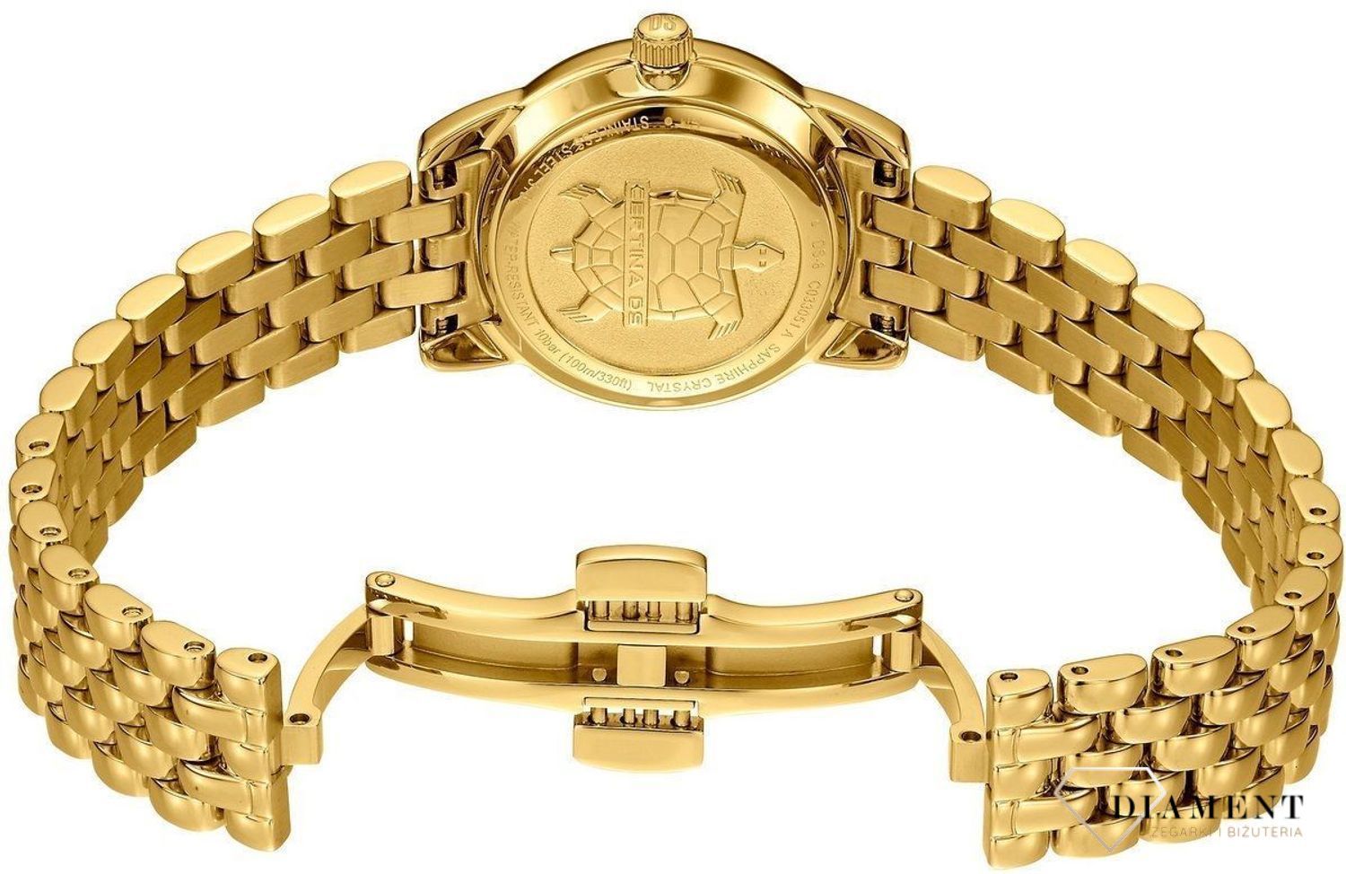 Zegarek damski Certina DS-8 Lady C033.051.33.118.00. Zegarek wyposażony w system DS, czyli podwójne zabezpieczenie. Zegarek z perłową tarczą. Damski zegarek z wysoką wodoszczelnością. Zegarek idealny na prezent.  (3).jpg