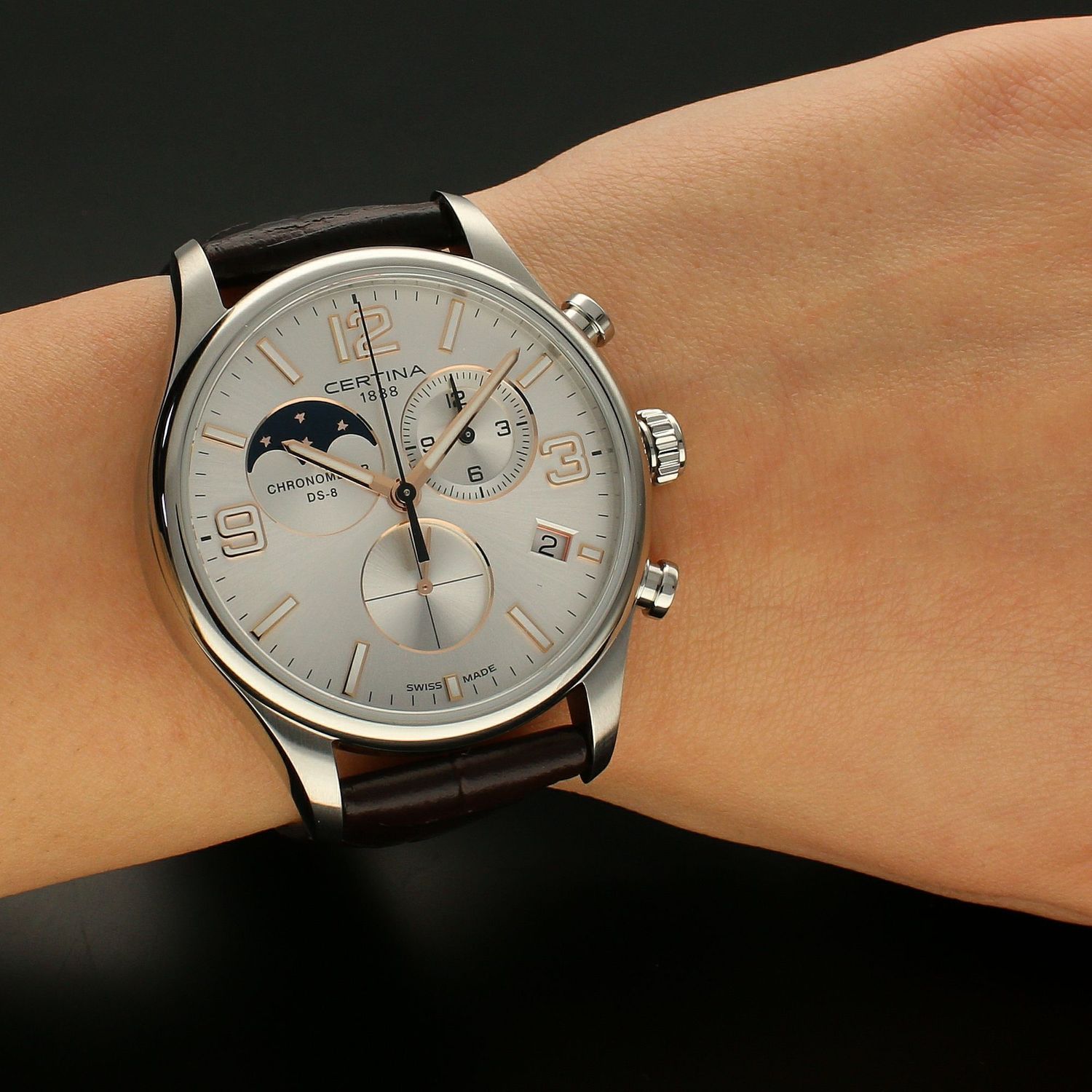 Zegarek męski na pasku Certina 'Faza Księżyca'  C033.460.16.037.00.jpg