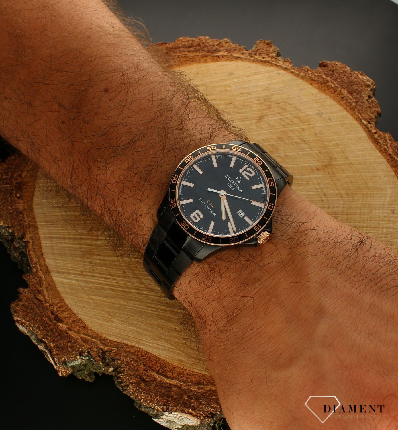 Zegarek męski Certina DS-8 Automatic C033.807.33.057.00. Zegarek męski Certina. Zegarek męski automatyczny. Zegarek męski w czarnym kolorze. Zegarek idealny na prezent..jpg