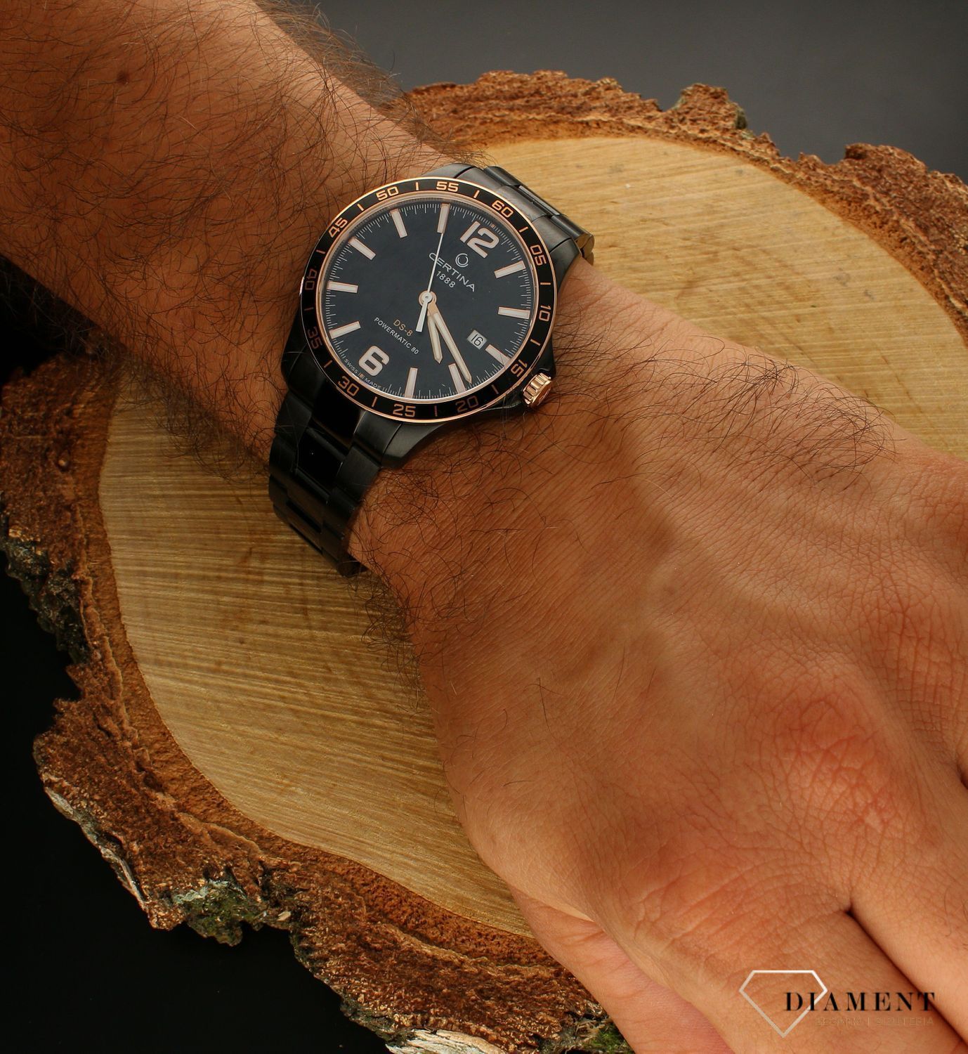 Zegarek męski Certina DS-8 Automatic C033.807.33.057.00. Zegarek męski Certina. Zegarek męski automatyczny. Zegarek męski w czarnym kolorze. Zegarek idealny na prezent..jpg