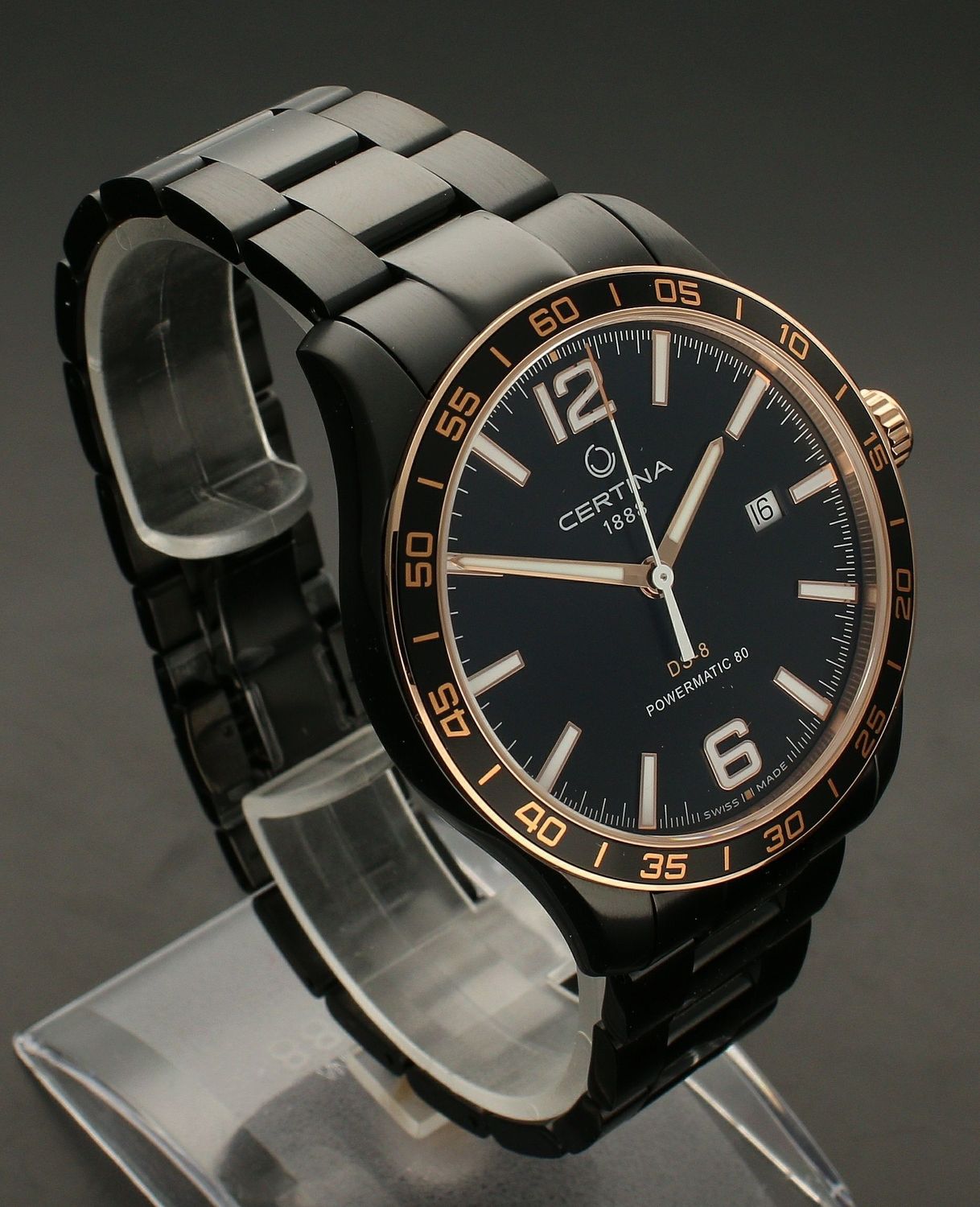 Zegarek męski Certina DS-8 Automatic C033.807.33.057.00. Zegarek męski Certina. Zegarek męski automatyczny. Zegarek męski w czarnym kolorze. Zegarek idealny na prezent..jpg