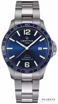 Męski zegarek Certina Ds 8 Automatic C033.807.44.047.00 to zegarek automatyczny. Głównym elementem tego urządzenia jest wahnik. Automatyczny naciąg pozwala wykorzystać naturalny ruch ręki, na której jest noszony zegarek, do.webp