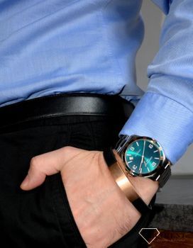 Certina DS-8 COSC Chronometer C033.851.21.097.00 to męski zegarek wykonany ze stali przyjemny w noszeniu i kolorowy zegarek  z zieloną tarczą Certina Chronometer ds-8. Zegarki Certina (1).JPG