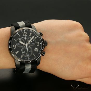 Bardzo elegancki zegarek męski w ciemnych kolorach, z wyraźną męską czarną tarczą. Zegarek męski to świetny pomysł na prezent dla mężczyzny. Zapraszamy!  (5).jpg