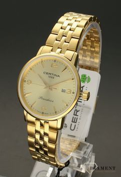 Zegarek damski Certina DS Caimano Lady C035.210.33.367.00. Wykorzystanie wysokiej jakości stali w bransolecie gwarantuje, że zegarek odporny jest na korozję i uszkodzenia oraz nie powoduje alergii. Zegarek wodoodporny na 10 (4).jpg
