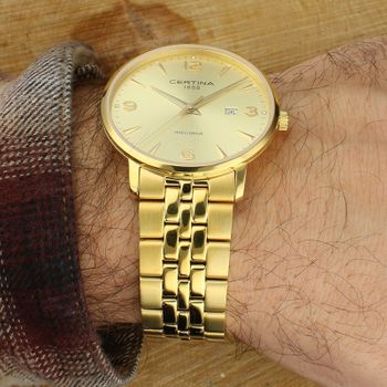 Certina DS Caimano C035.410.33.367.00 – Zegarek Męski Swiss Made, Złoty PVD, Precidrive, OUTLET certina.jpg