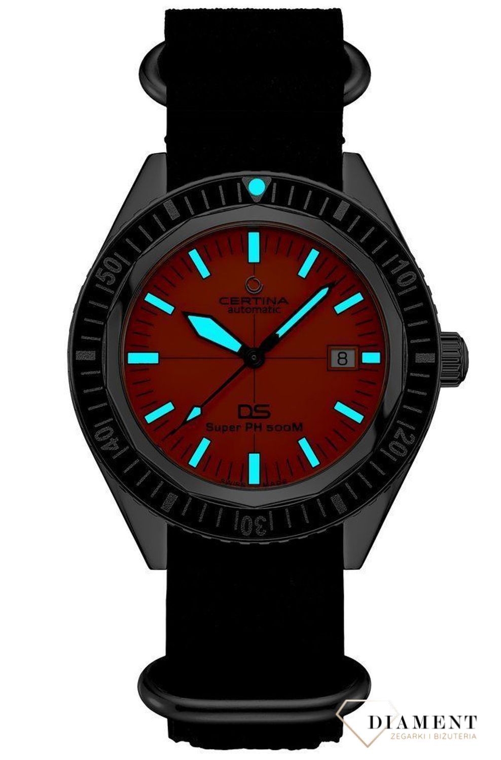 Zegarek męski Certina DS Super PH500M Powermatic 80 Orange Diver (2).jpg