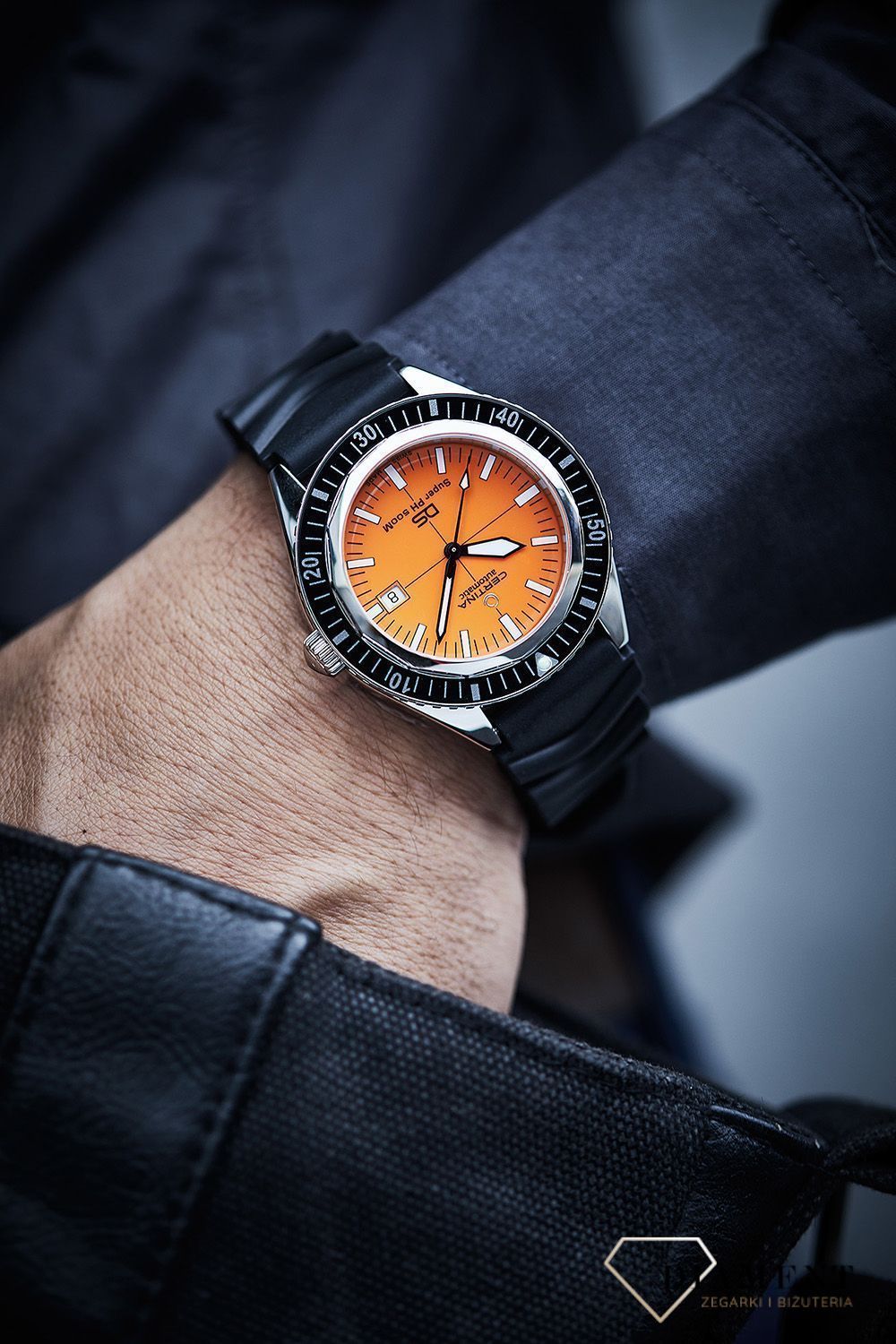 Zegarek męski Certina DS Super PH500M Powermatic 80 Orange Diver (2).jpg