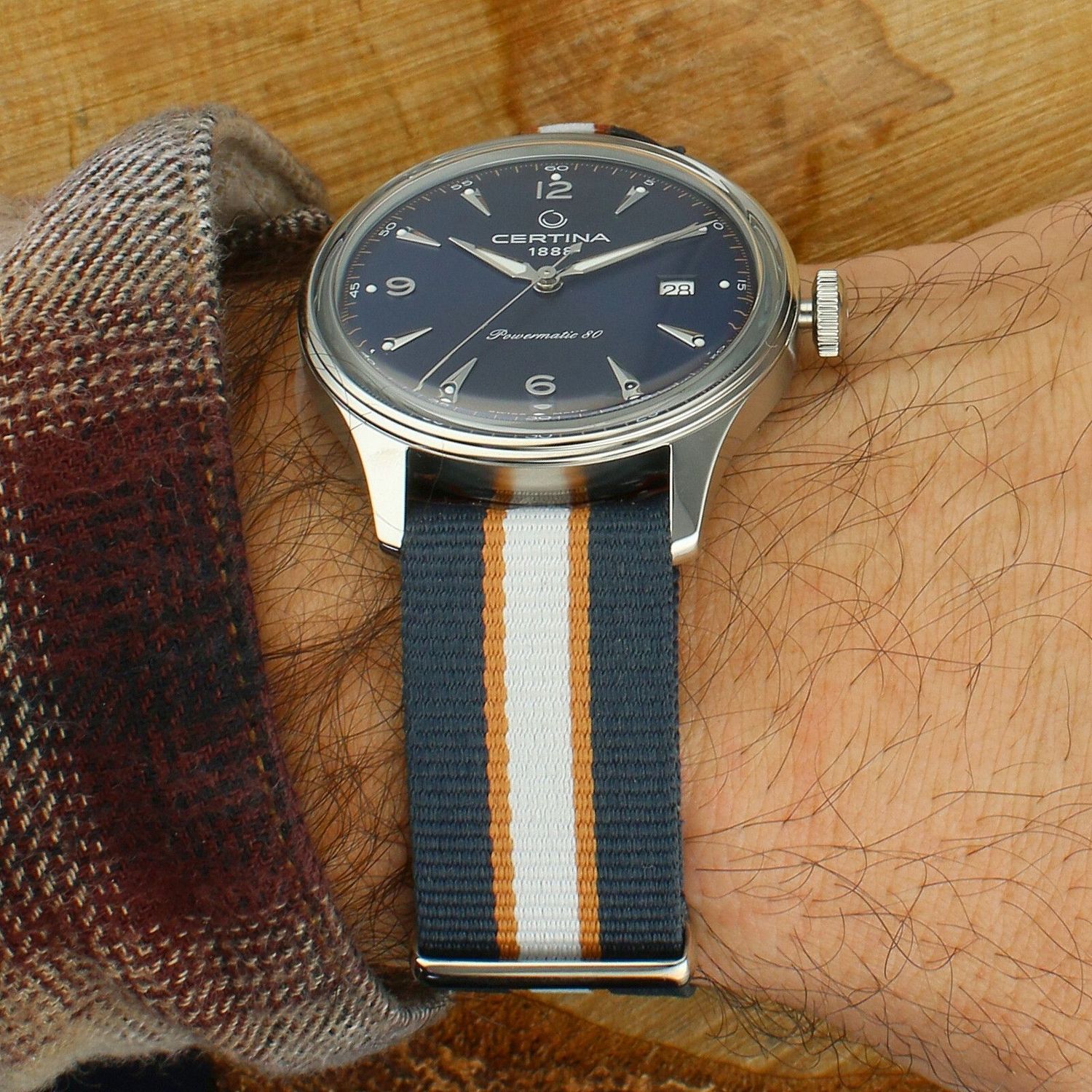 Zegarek męski na pasku parcianym Certina DS Powermatic 80 C038.407.18.047.00.jpg