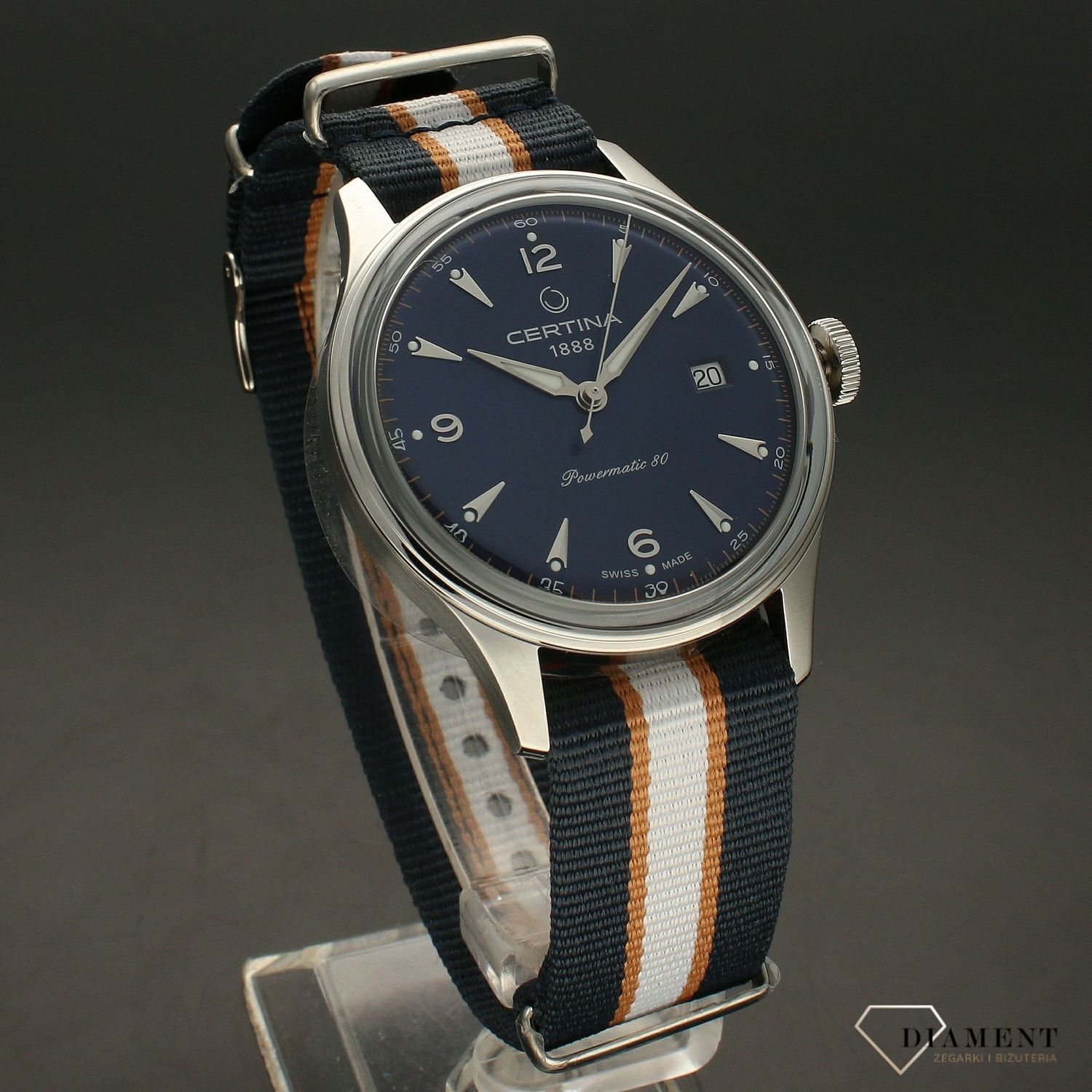 Zegarek męski na pasku parcianym Certina DS Powermatic 80 C038.407.18.047.00.jpg