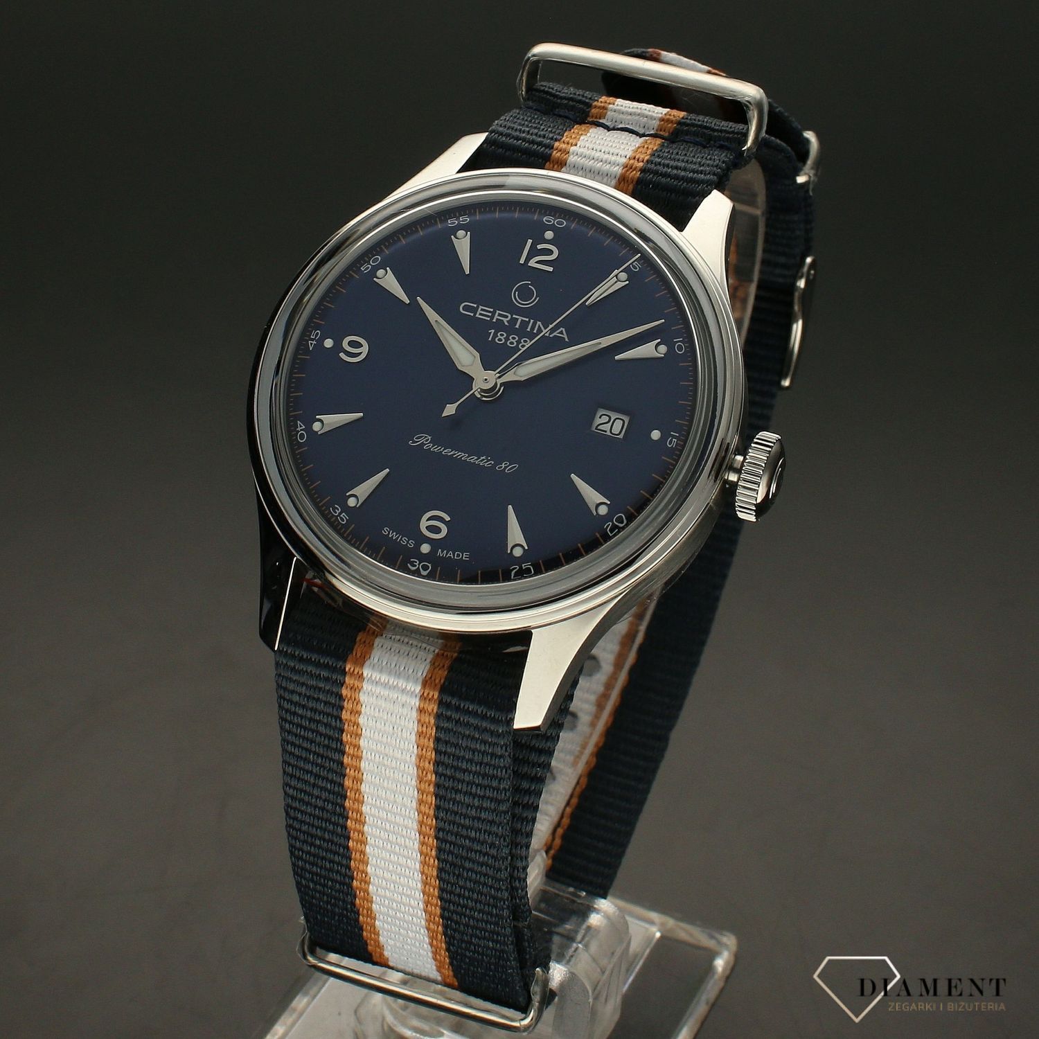 Zegarek męski na pasku parcianym Certina DS Powermatic 80 C038.407.18.047.00.jpg