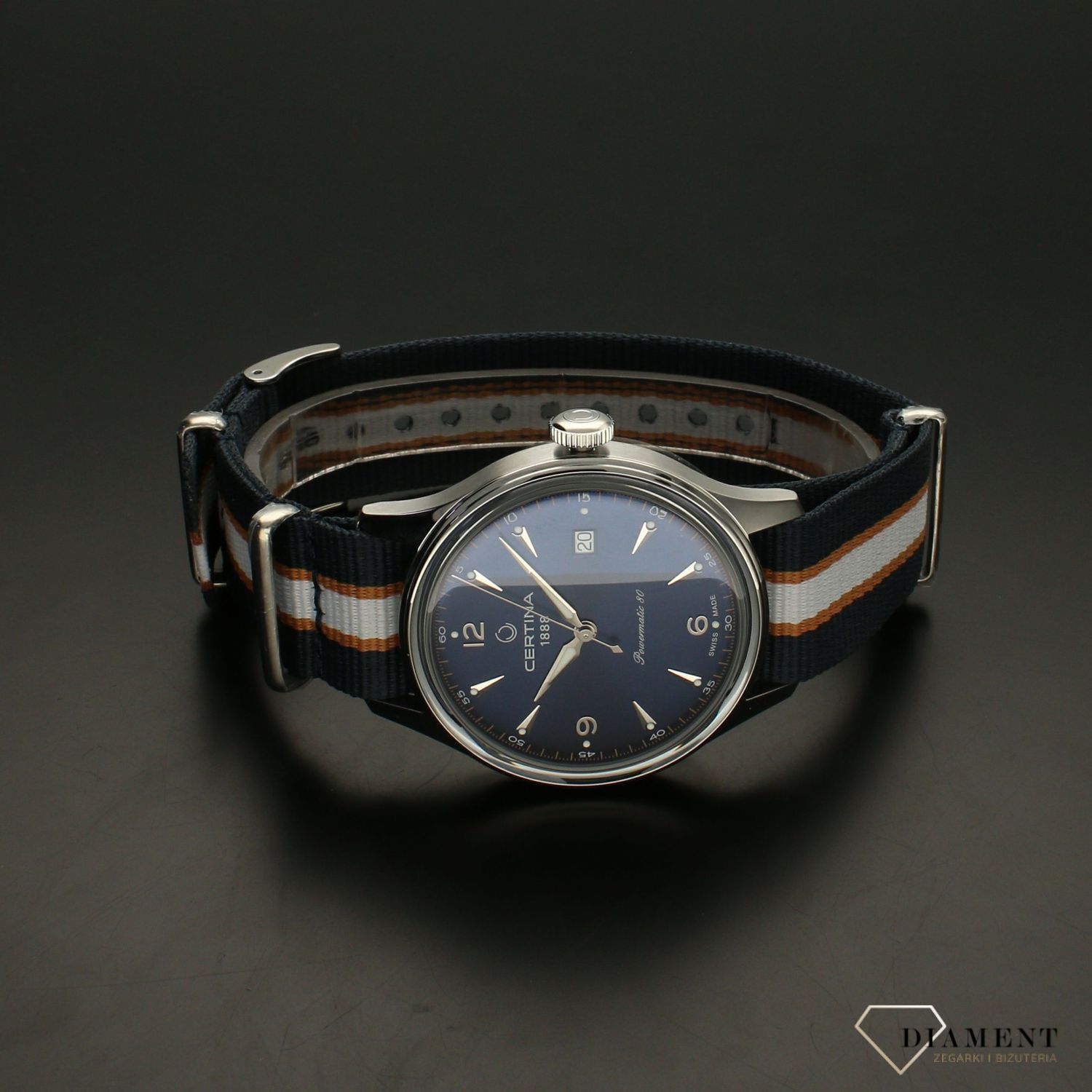 Zegarek męski na pasku parcianym Certina DS Powermatic 80 C038.407.18.047.00.jpg