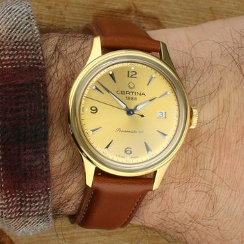 Zegarek męski Certina DS-1 C038.407.36.367.00 – Automatyczny, złota tarcza, skórzany pasek zegarek męski.jpg