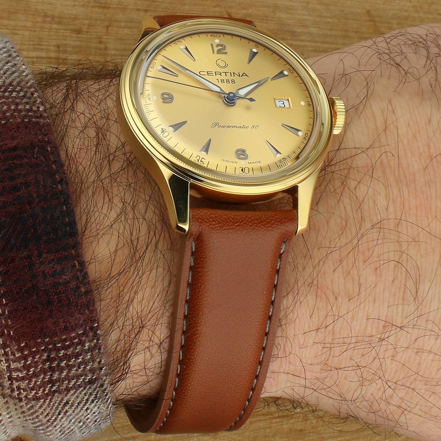 Zegarek męski na pasku ''Złoty powermatic 80''  C038.407.36.367 (2).jpg