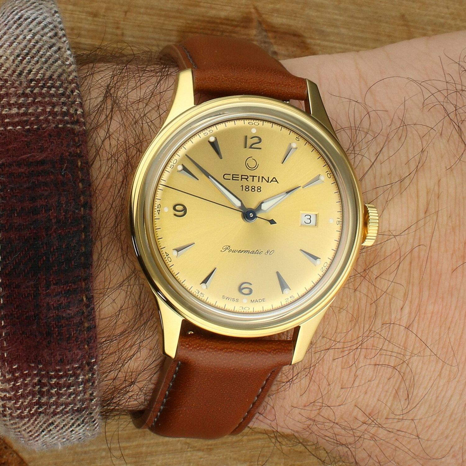 Zegarek męski na pasku ''Złoty powermatic 80''  C038.407.36.367 (2).jpg