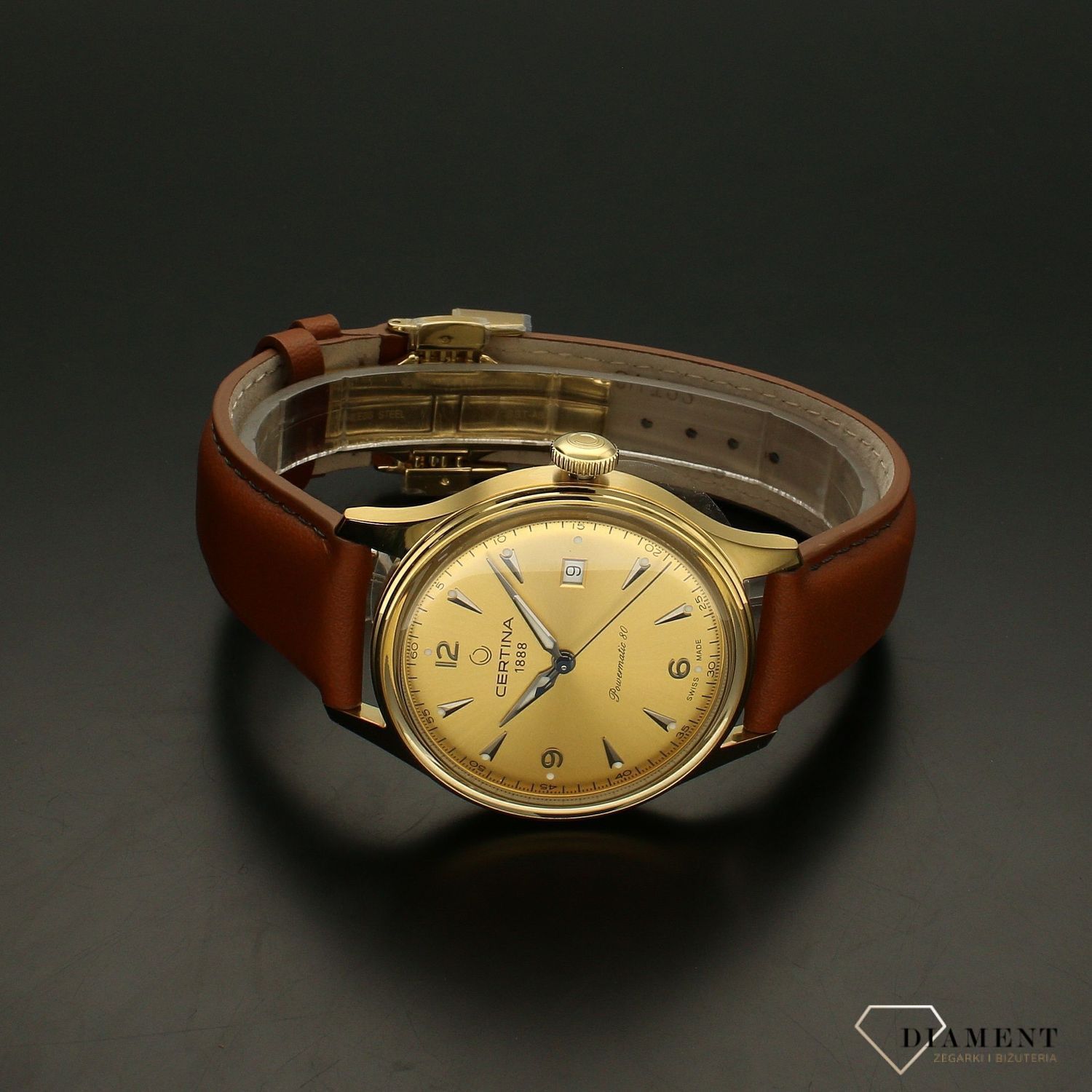 Zegarek męski na pasku ''Złoty powermatic 80''  C038.407.36.367 (2).jpg