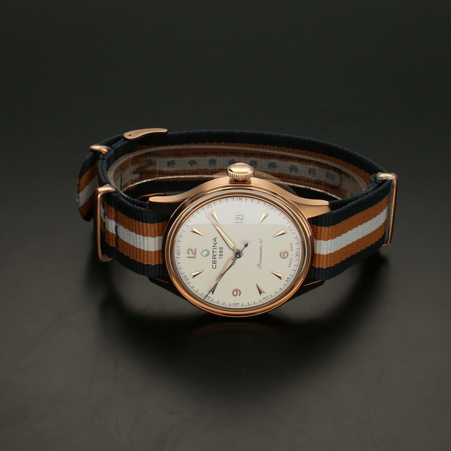 Zegarek męski na pasku parcianym Certina DS Powermatic 80 (2).jpg