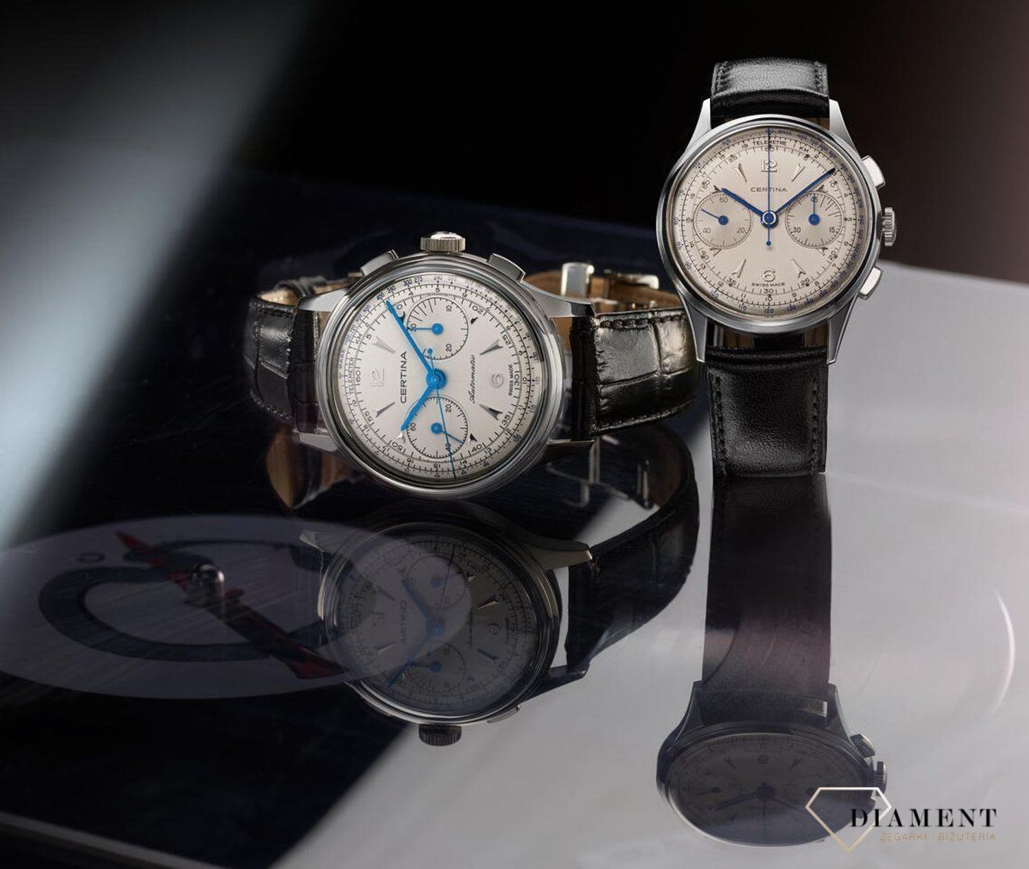 Zegarek męski mechaniczny a automatycznym naciągiem Certina na czarnym pasku C038.462.16.037.00.jpg