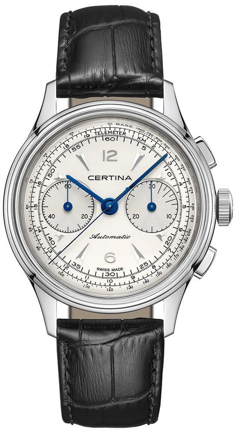 Zegarek męski mechaniczny a automatycznym naciągiem Certina na czarnym pasku C038.462.16.037.00.jpg