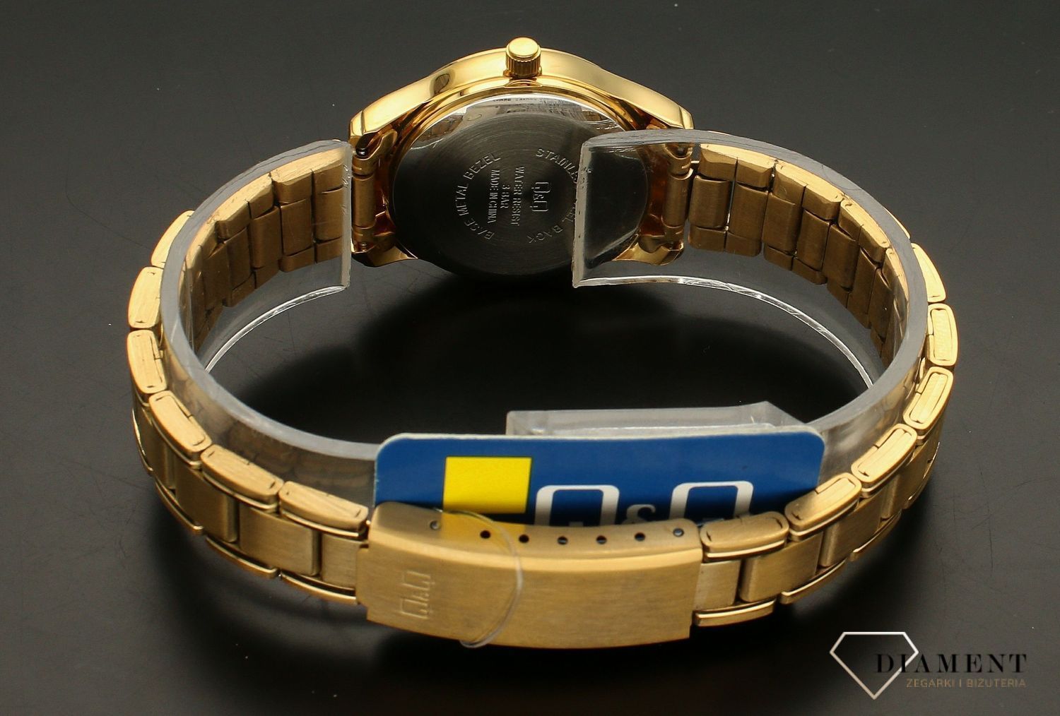 Zegarek damski Q&Q na złotej bransolecie C03A-002P.jpg