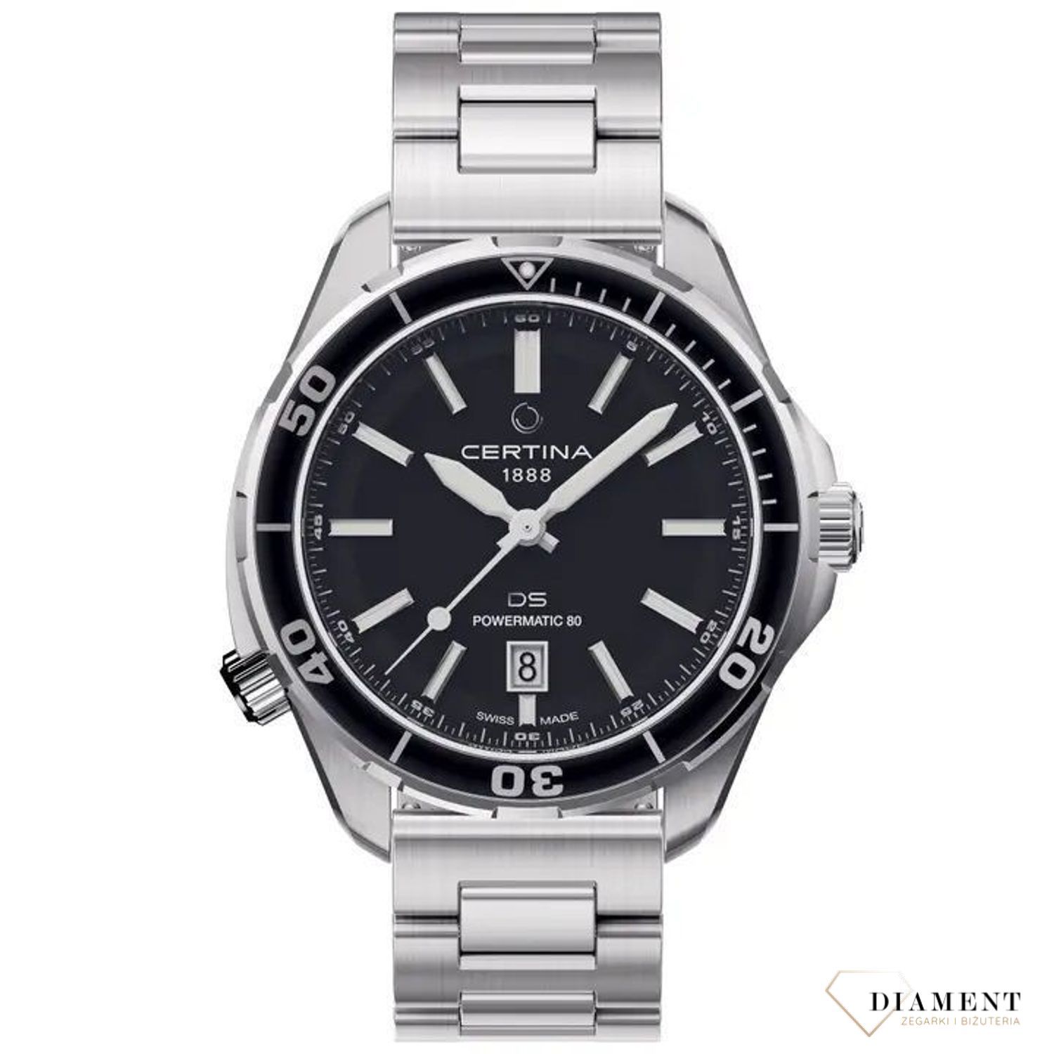 Zegarek męski Certina DS+ Kit Aqua & Sport Powermatic 80 C041.407.19.051.00. Zegarek Certina zestaw z wymiennymi częściami. Pomysł na prezent. Zegarek z paskiem i bransoletą. Zegarek automatyczny do nurkowania.3.jpg
